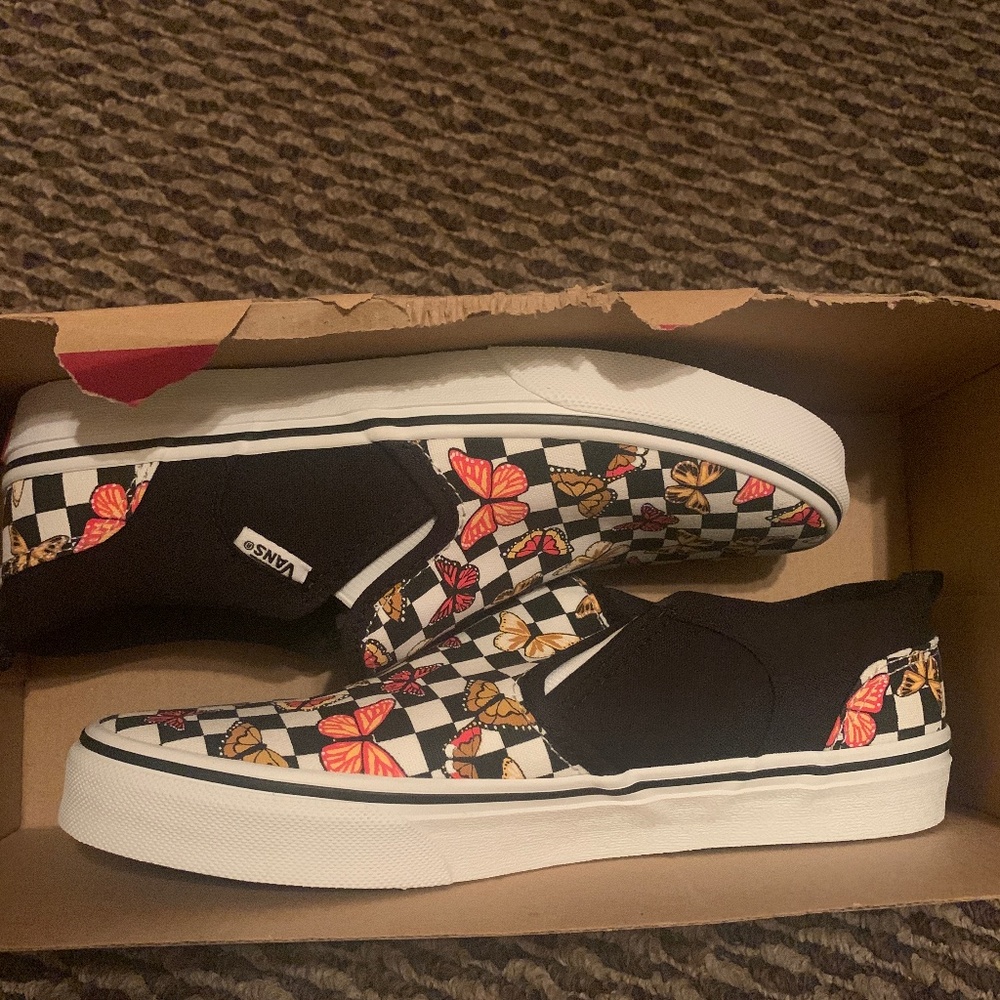 Vans Asher Butterfly Checkered Sz.5 Youth/Women